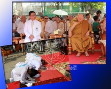 พิธีเททองหล่อยอดเกศพระพุทธชยันตรี หน้าตัก ๙๙ นิ้ว